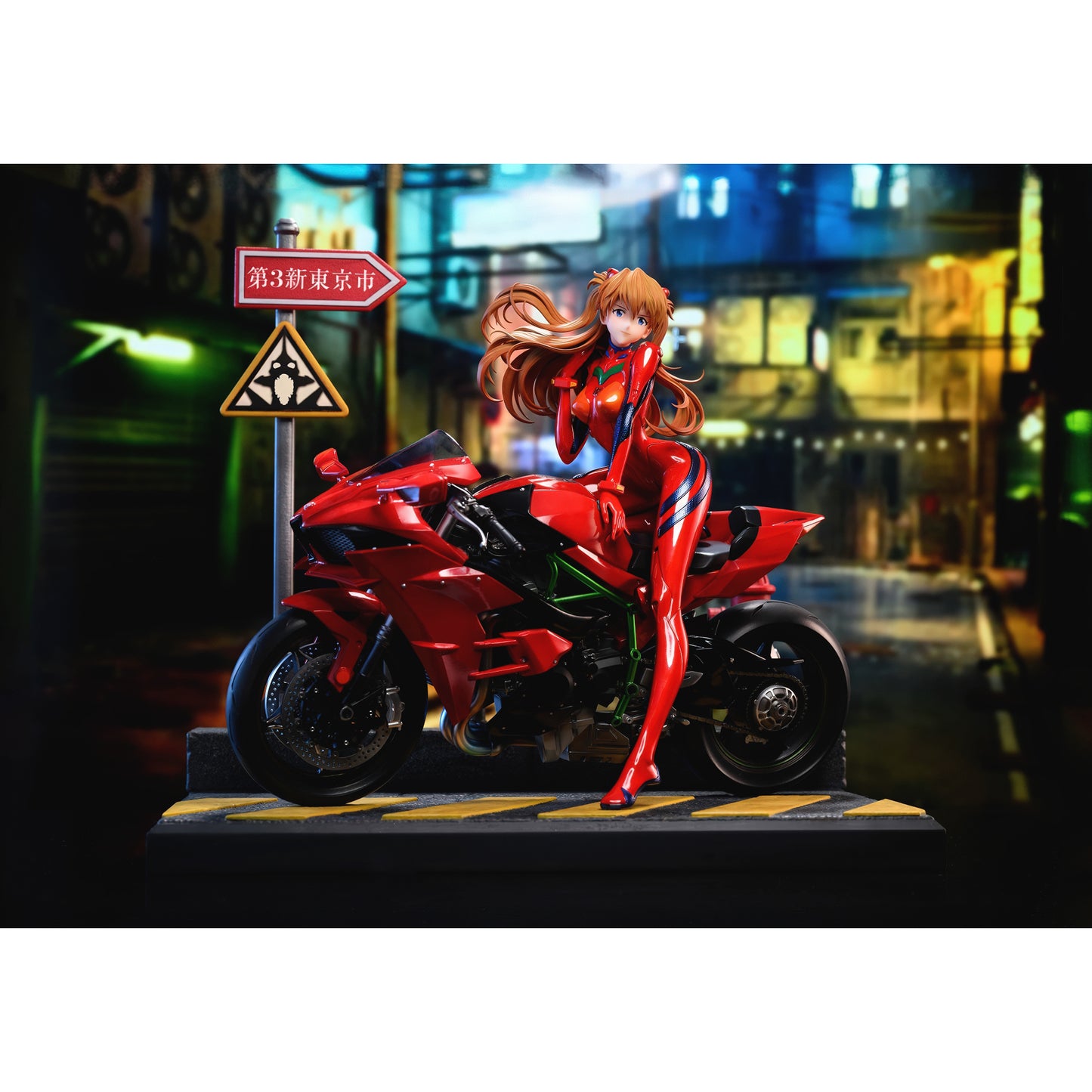 新世紀エヴァンゲリオン 式波・アスカ・ラングレー カワサキ・ニンジャH2 Ver. 1/6スケール 塗装済み完成品フィギュア