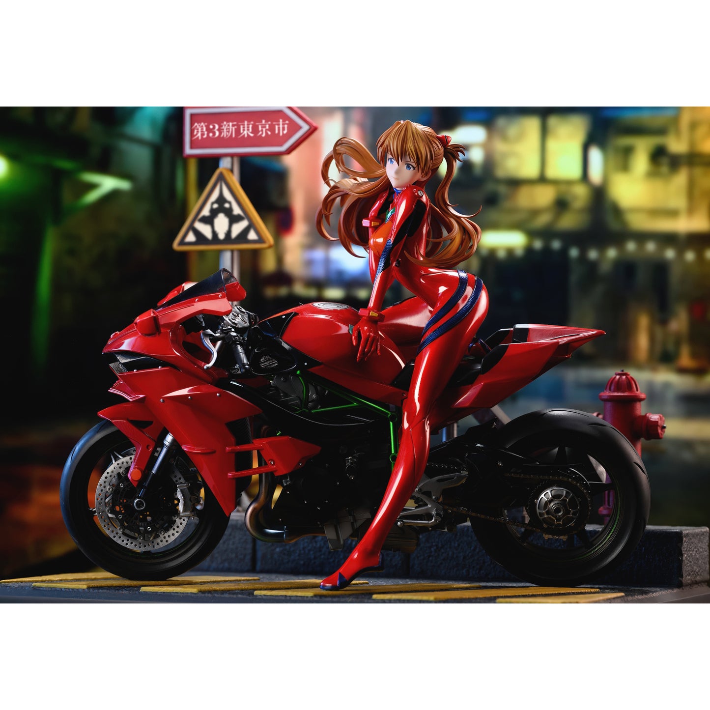 新世紀エヴァンゲリオン 式波・アスカ・ラングレー カワサキ・ニンジャH2 Ver. 1/6スケール 塗装済み完成品フィギュア