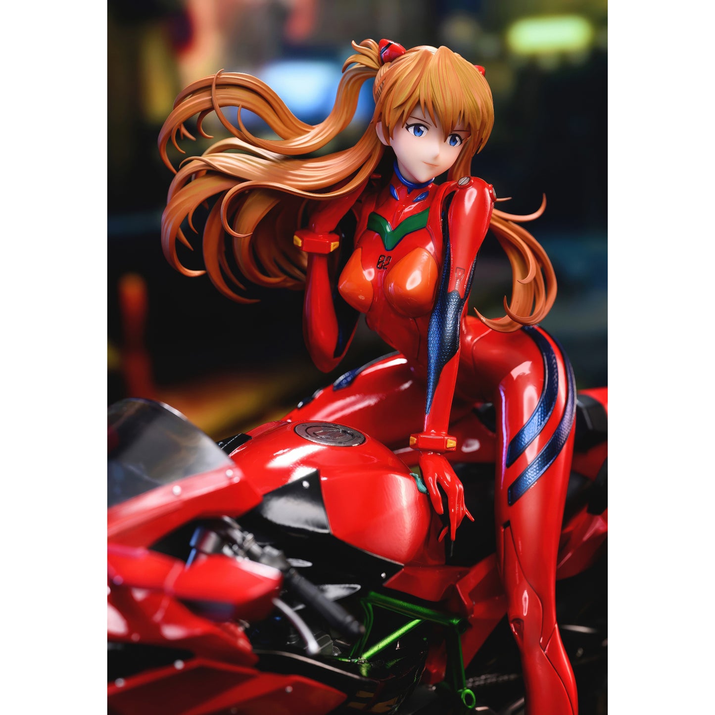 新世紀エヴァンゲリオン 式波・アスカ・ラングレー カワサキ・ニンジャH2 Ver. 1/6スケール 塗装済み完成品フィギュア