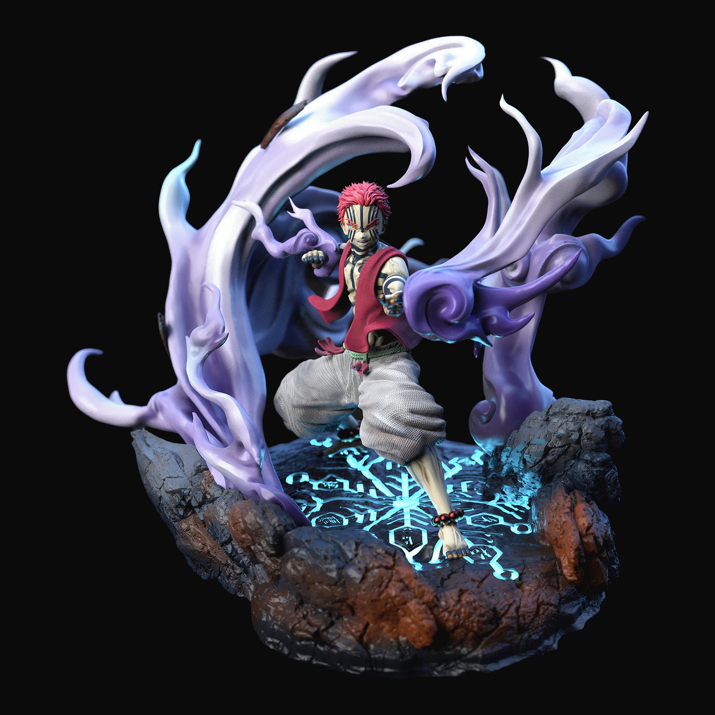 鬼滅の刃 炎柱 煉獄 杏寿郎 上弦の参 猗窩座 1/6スケール 塗装済み完成品フィギュア