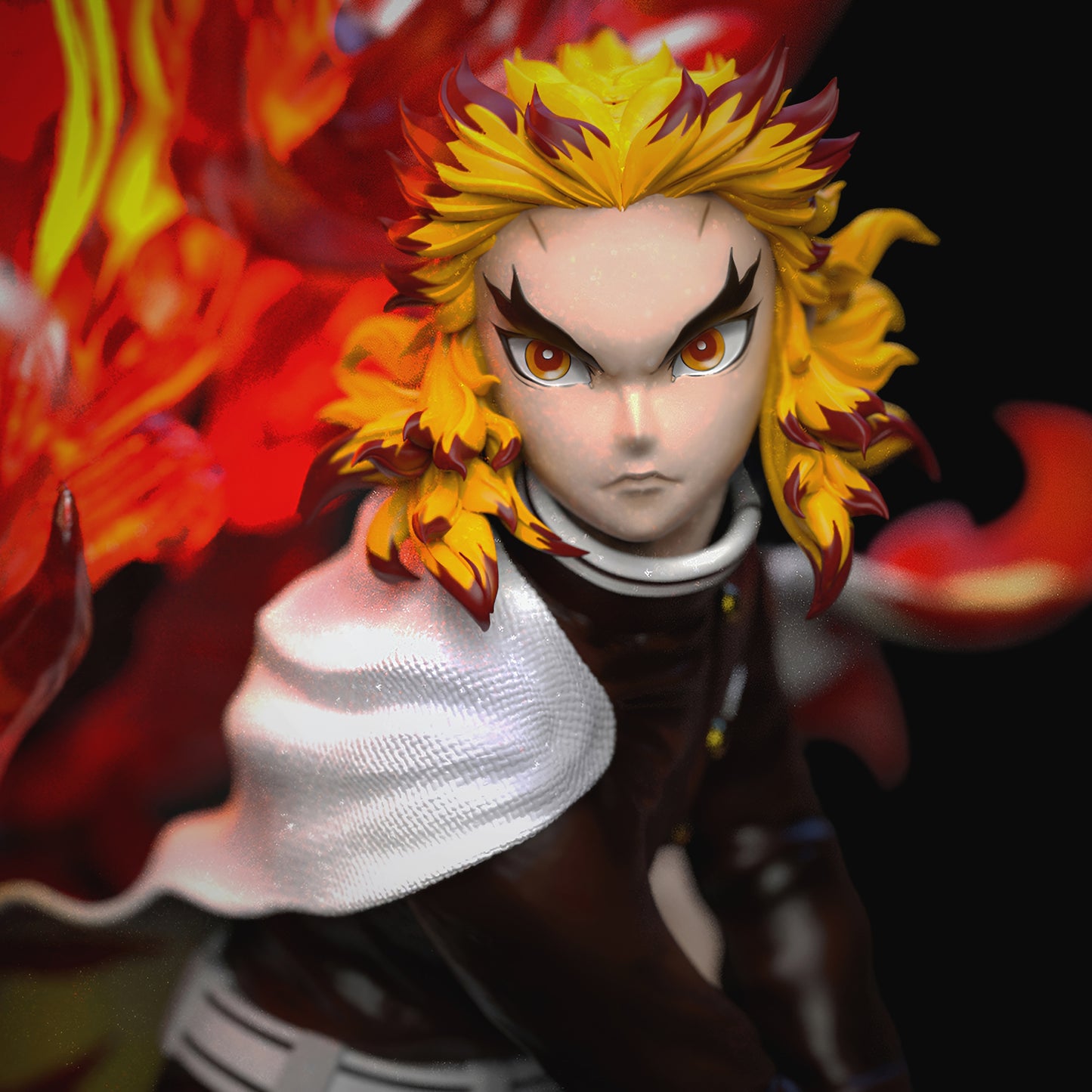 鬼滅の刃 炎柱 煉獄 杏寿郎 上弦の参 猗窩座 1/6スケール 塗装済み完成品フィギュア