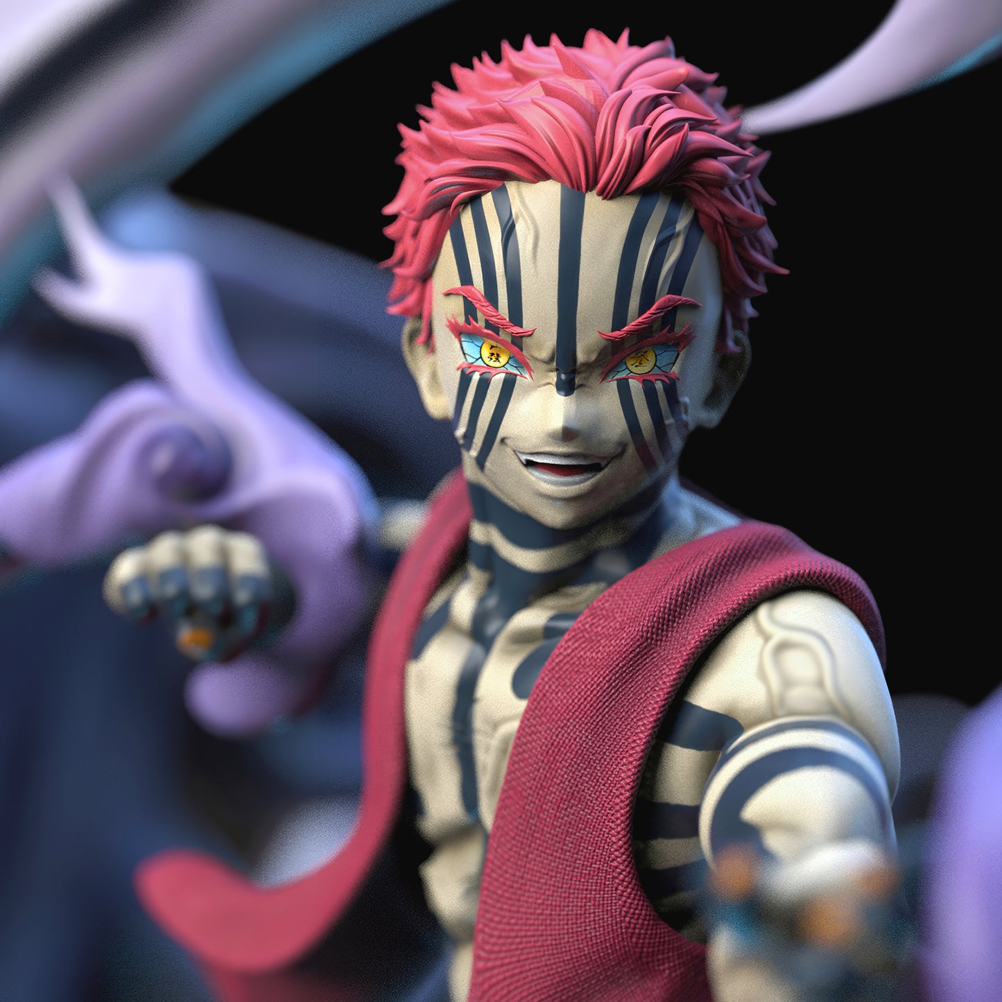 鬼滅の刃 炎柱 煉獄 杏寿郎 上弦の参 猗窩座 1/6スケール 塗装済み完成品フィギュア