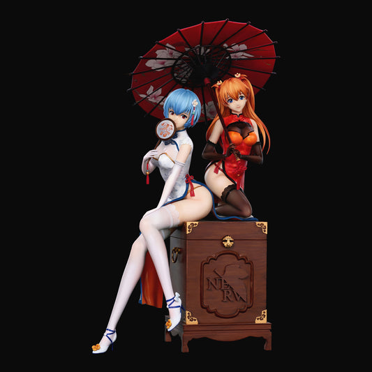 新世紀エヴァンゲリオン 式波・アスカ・ラングレー 綾波 レイ ドレス Ver. 1/6スケール 塗装済み完成品フィギュア