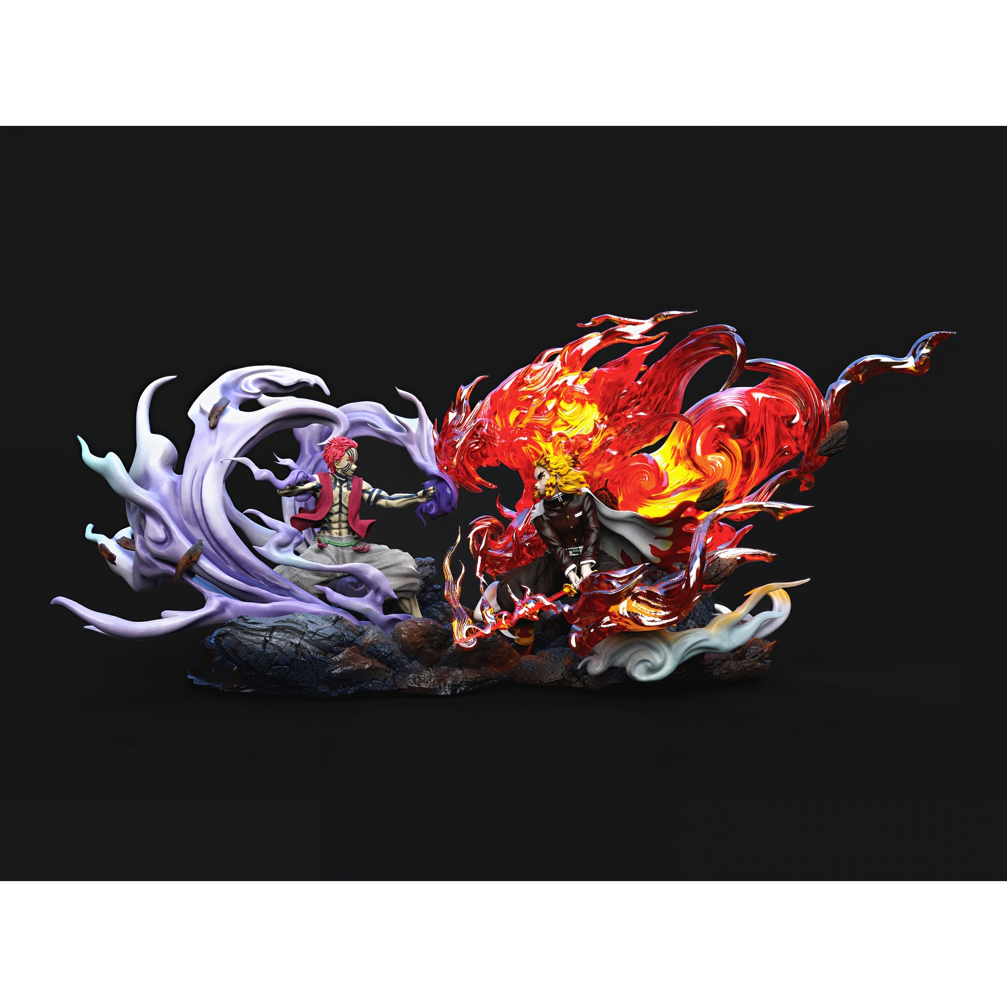 炎柱 煉獄 杏寿郎 上弦の参 猗窩座 1/6スケール 塗装済み完成品フィギュア 炎柱 煉獄 杏寿郎 上弦の参 猗窩座 1/6スケール 塗装済み完成品